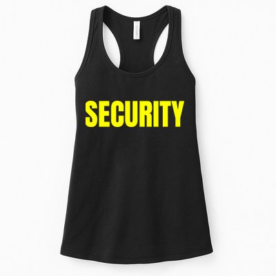 Security Front And Back Print Staff Event Uniform Bouncer Womens Tank Top