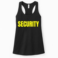 Security Front And Back Print Staff Event Uniform Bouncer Womens Tank Top