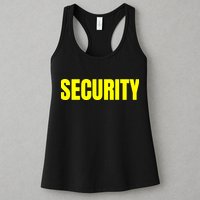 Security Front And Back Print Staff Event Uniform Bouncer Womens Tank Top