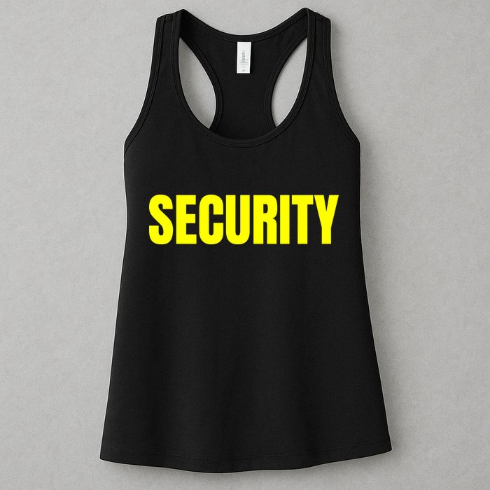 Security Front And Back Print Staff Event Uniform Bouncer Womens Tank Top