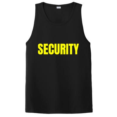 Security Front And Back Print Staff Event Uniform Bouncer PosiCharge Competitor Tank
