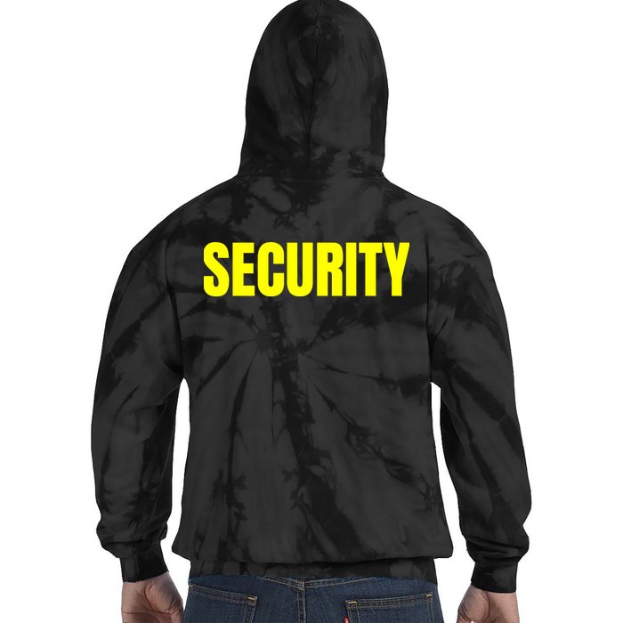 Security Front And Back Print Staff Event Uniform Bouncer Tie Dye Hoodie