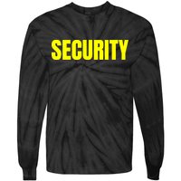 Security Front And Back Print Staff Event Uniform Bouncer Tie-Dye Long Sleeve Shirt