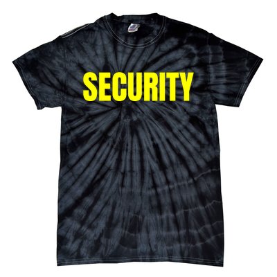 Security Front And Back Print Staff Event Uniform Bouncer Tie-Dye T-Shirt