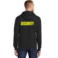Security Front And Back Print Staff Event Uniform Bouncer Tall Hoodie