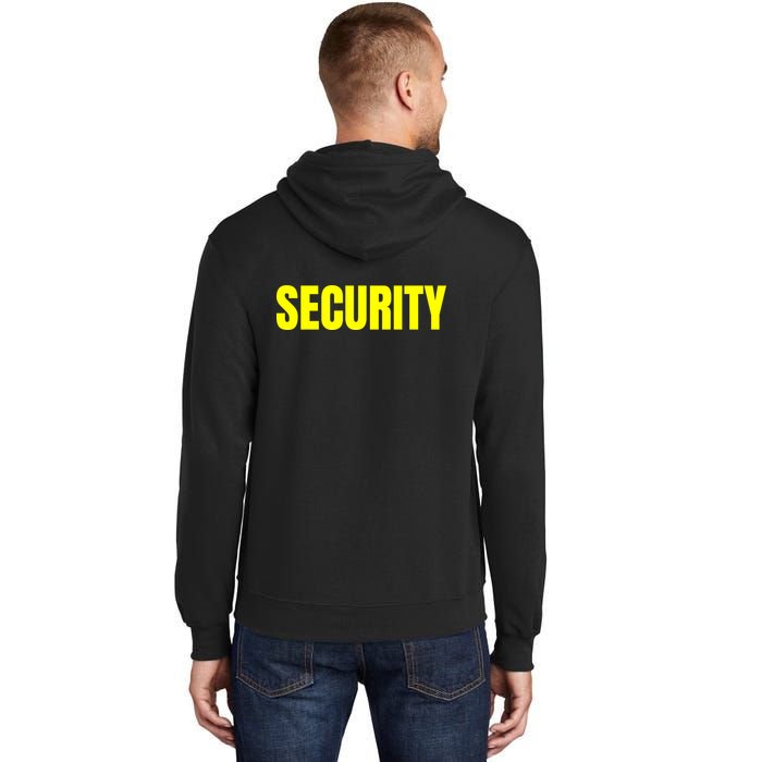 Security Front And Back Print Staff Event Uniform Bouncer Tall Hoodie