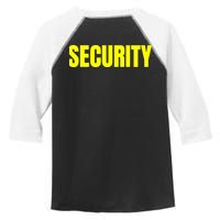 Security Front And Back Print Staff Event Uniform Bouncer Toddler Fine Jersey T-Shirt