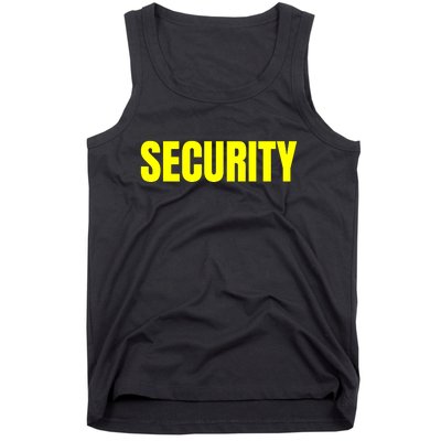 Security Front And Back Print Staff Event Uniform Bouncer Tank Top