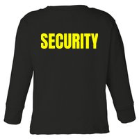 Security Front And Back Print Staff Event Uniform Bouncer Toddler Long Sleeve Shirt