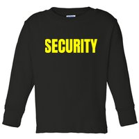 Security Front And Back Print Staff Event Uniform Bouncer Toddler Long Sleeve Shirt