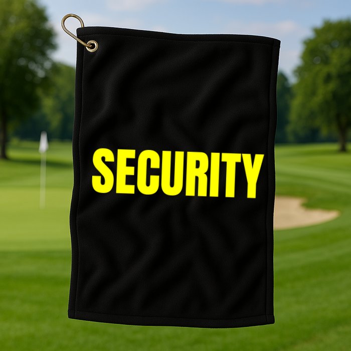Security Front And Back Print Staff Event Uniform Bouncer Golf Towel