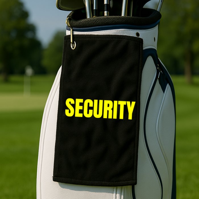 Security Front And Back Print Staff Event Uniform Bouncer Golf Towel