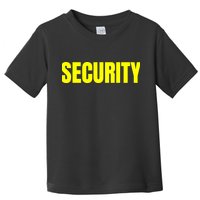 Security Front And Back Print Staff Event Uniform Bouncer Toddler T-Shirt