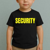 Security Front And Back Print Staff Event Uniform Bouncer Toddler T-Shirt
