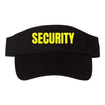 Security Front And Back Print Staff Event Uniform Bouncer Valucap Bio-Washed Visor