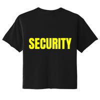Security Front And Back Print Staff Event Uniform Bouncer Crop Top