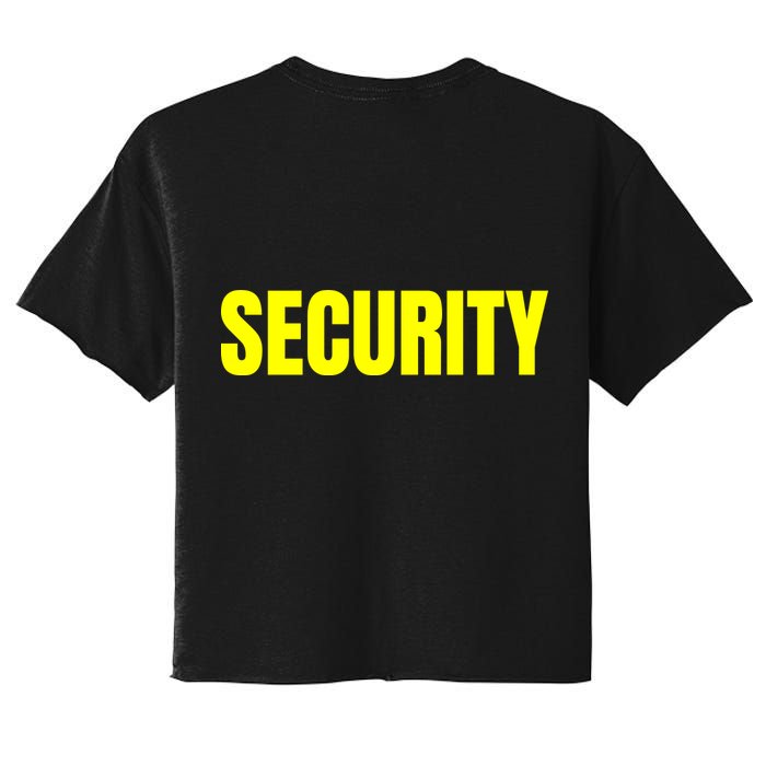 Security Front And Back Print Staff Event Uniform Bouncer Crop Top