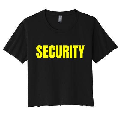 Security Front And Back Print Staff Event Uniform Bouncer Crop Top