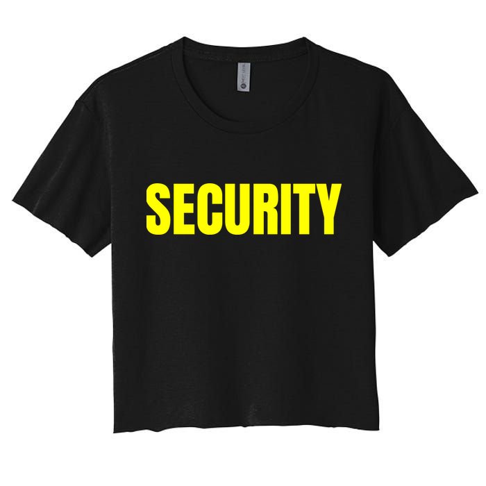 Security Front And Back Print Staff Event Uniform Bouncer Crop Top