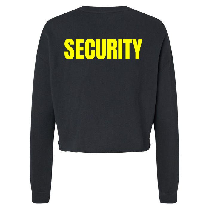 Security Front And Back Print Staff Event Uniform Bouncer Cropped Pullover Crew