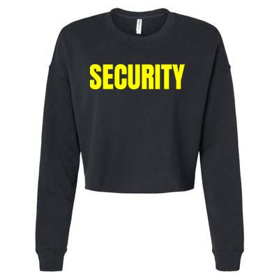 Security Front And Back Print Staff Event Uniform Bouncer Cropped Pullover Crew