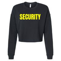 Security Front And Back Print Staff Event Uniform Bouncer Cropped Pullover Crew