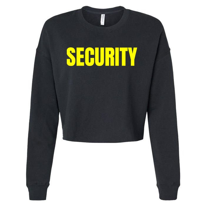 Security Front And Back Print Staff Event Uniform Bouncer Cropped Pullover Crew