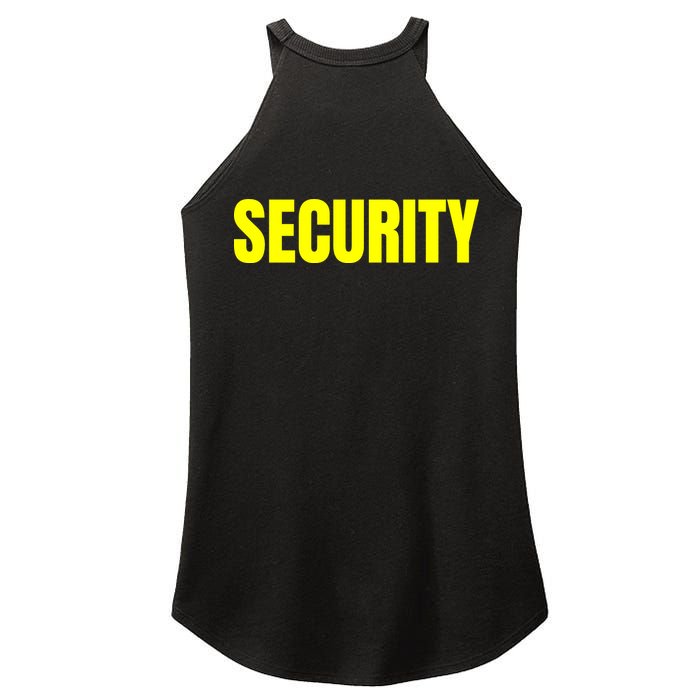 Security Front And Back Print Staff Event Uniform Bouncer Women's Perfect Tri Rocker Tank