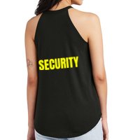 Security Front And Back Print Staff Event Uniform Bouncer Women's Perfect Tri Rocker Tank
