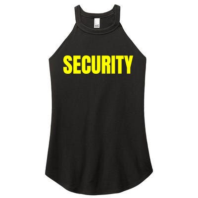 Security Front And Back Print Staff Event Uniform Bouncer Women's Perfect Tri Rocker Tank