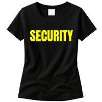 Security Front And Back Print Staff Event Uniform Bouncer Womens T-Shirt