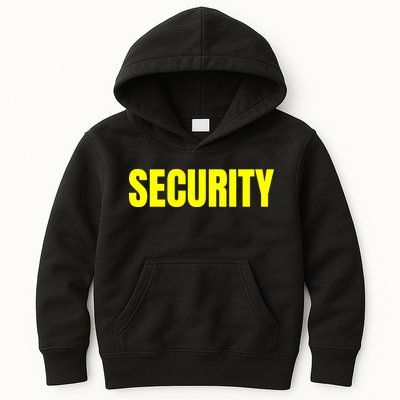 Security Front And Back Print Staff Event Uniform Bouncer Kids Hoodie