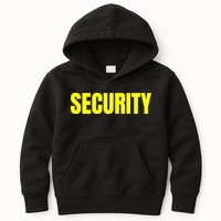 Security Front And Back Print Staff Event Uniform Bouncer Kids Hoodie