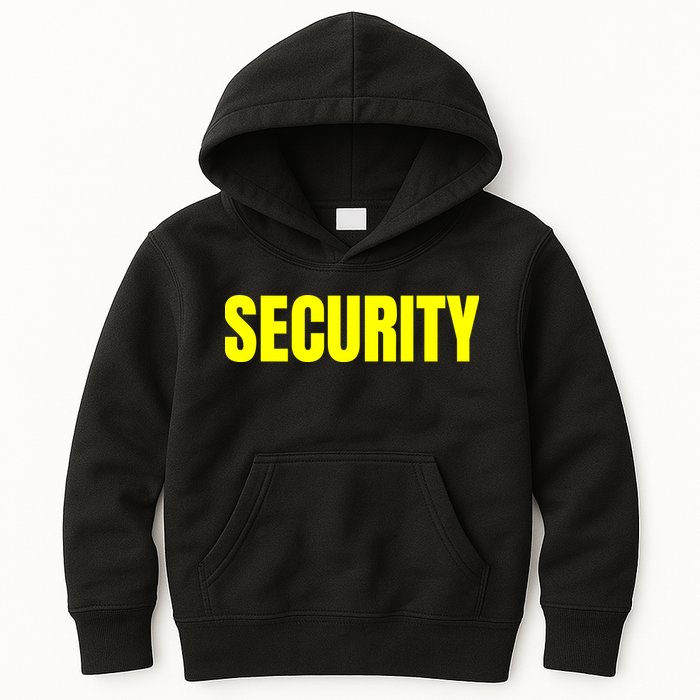 Security Front And Back Print Staff Event Uniform Bouncer Kids Hoodie