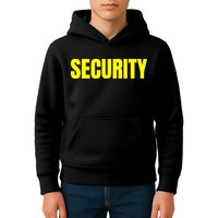 Security Front And Back Print Staff Event Uniform Bouncer Kids Hoodie