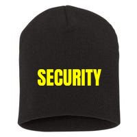 Security Front And Back Print Staff Event Uniform Bouncer Short Acrylic Beanie