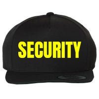Security Front And Back Print Staff Event Uniform Bouncer Wool Snapback Cap