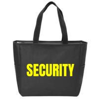 Security Front And Back Print Staff Event Uniform Bouncer Zip Tote Bag
