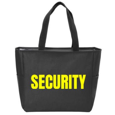 Security Front And Back Print Staff Event Uniform Bouncer Zip Tote Bag