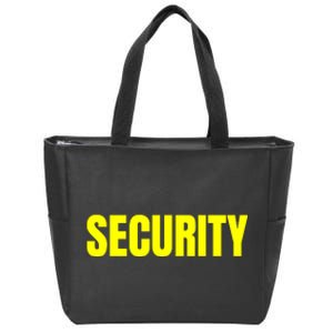 Security Front And Back Print Staff Event Uniform Bouncer Zip Tote Bag