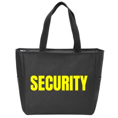 Security Front And Back Print Staff Event Uniform Bouncer Zip Tote Bag