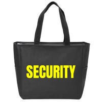 Security Front And Back Print Staff Event Uniform Bouncer Zip Tote Bag