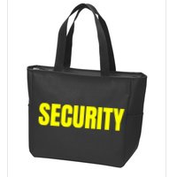 Security Front And Back Print Staff Event Uniform Bouncer Zip Tote Bag