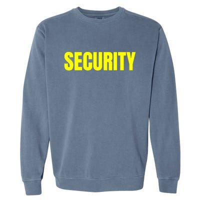 Security Front And Back Print Staff Event Uniform Bouncer Garment-Dyed Sweatshirt