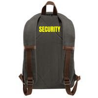 Security Front And Back Print Staff Event Uniform Bouncer Cotton Canvas Backpack