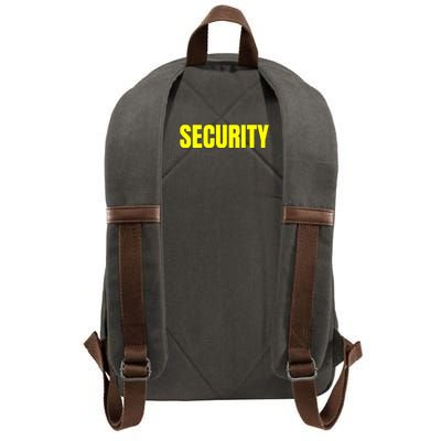 Security Front And Back Print Staff Event Uniform Bouncer Cotton Canvas Backpack