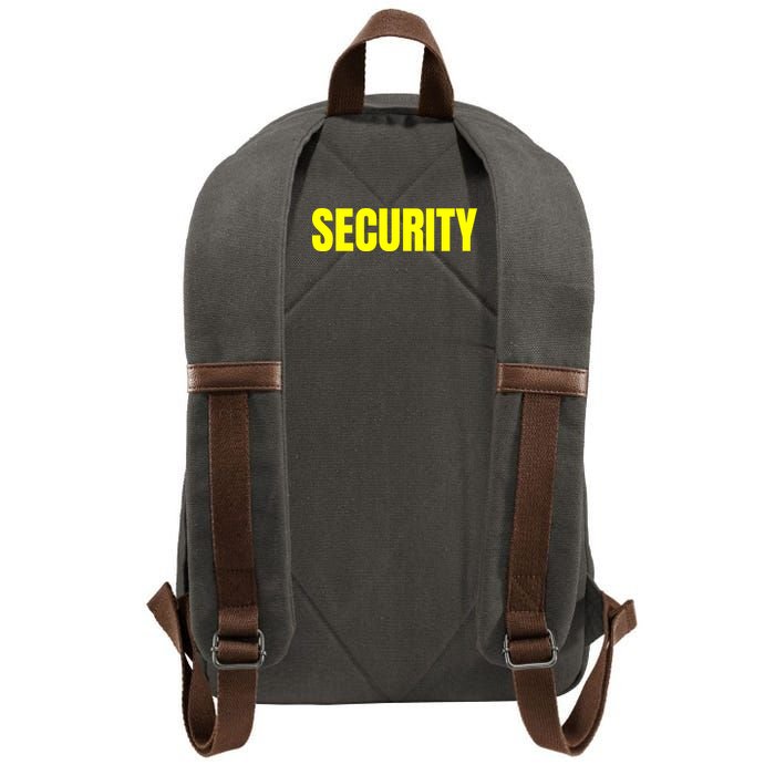 Security Front And Back Print Staff Event Uniform Bouncer Cotton Canvas Backpack