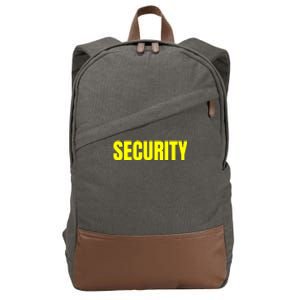 Security Front And Back Print Staff Event Uniform Bouncer Cotton Canvas Backpack