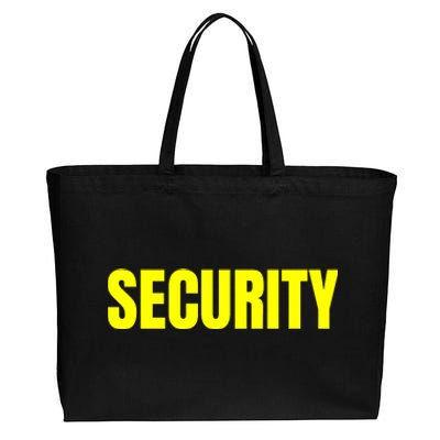 Security Front And Back Print Staff Event Uniform Bouncer Cotton Canvas Jumbo Tote