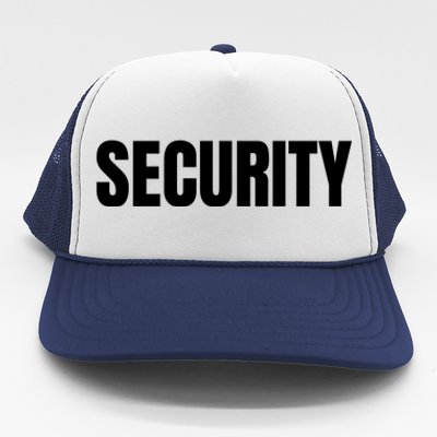 Security Front And Back Print Staff Event Uniform Bouncer Trucker Hat